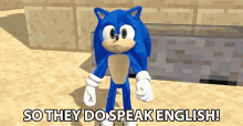 So They Do Speak English Sonic GIF - So They Do Speak English Sonic They Speak English GIFs
