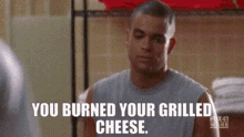 Glee Noah Puckerman GIF - Glee Noah Puckerman You Burned Your Grilled Cheese GIFs