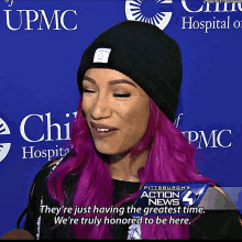 sasha banks childrens hospital theyre just having the greatest time were truly honored to be here wwe