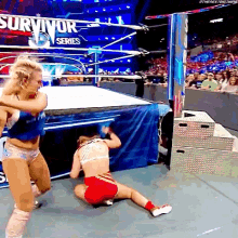 Charlotte Flair Kendo Stick GIF - Charlotte Flair Kendo Stick Ronda Rousey GIFs
