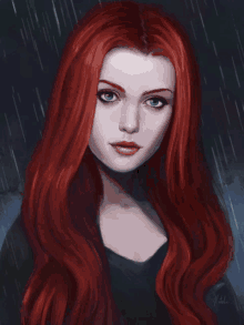 Elliered Red Hair GIF - Elliered Red Hair Rain GIFs