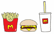 Mc Donalds For Life Fries GIF - Mc Donalds For Life Fries Burger GIFs