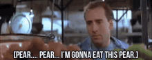 Nic Cage Eats Pears GIF - Nic Cage Pears Nostalgia Chick GIFs
