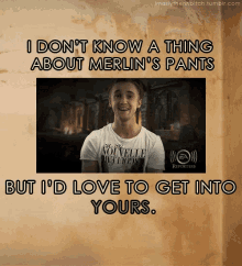 I Dont Know A Thing Merlins Pants GIF - I Dont Know A Thing Merlins Pants Pointing GIFs