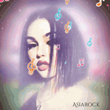 asiarock musical notes beautiful pretty model
