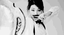 Mustache Girl GIF - Mustache Girl Suzy Bae GIFs