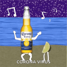 CORONA Extra Beer Got Lime Antenna ball Color Blue 