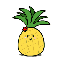 Pineapple Kawaii GIF - Pineapple Kawaii Bounce GIFs