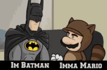 Im Batman Imma Mario GIF - Im Batman Batman Imma Mario GIFs