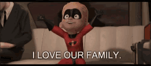 Pierce I Love Our Family GIF - Pierce I Love Our Family The Incredibles GIFs