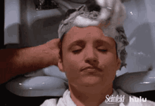 Julia Louis Dreyfus Washing Hair GIF - Wash Hair Washing Hair Getting Hair Washed GIFs