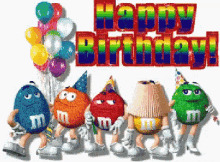 Happy Birthday M And Ms GIF - Happy Birthday M And Ms Balloons GIFs
