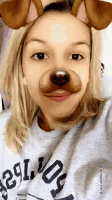 selfie smile dog ears tongue