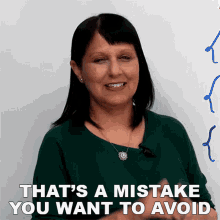 Thats A Mistake You Want To Avoid Rebecca GIF - Thats A Mistake You Want To Avoid Rebecca Learn English With Rebecca GIFs