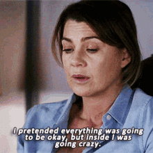 Greys Anatomy Meredith Grey GIF - Greys Anatomy Meredith Grey I Pretended Everything Was Going To Be Okay GIFs