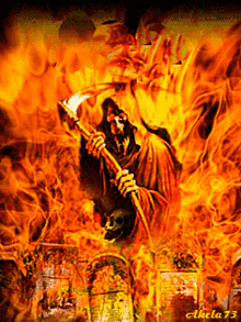 Grim Reaper Skull GIF - Grim Reaper Skull Fire GIFs