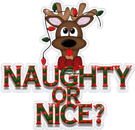 Naughty Nice Sticker - Naughty Nice Reindeer Stickers