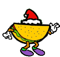 Dancing Taco Christmas Taco Sticker - Dancing Taco Christmas Taco Christmas Stickers