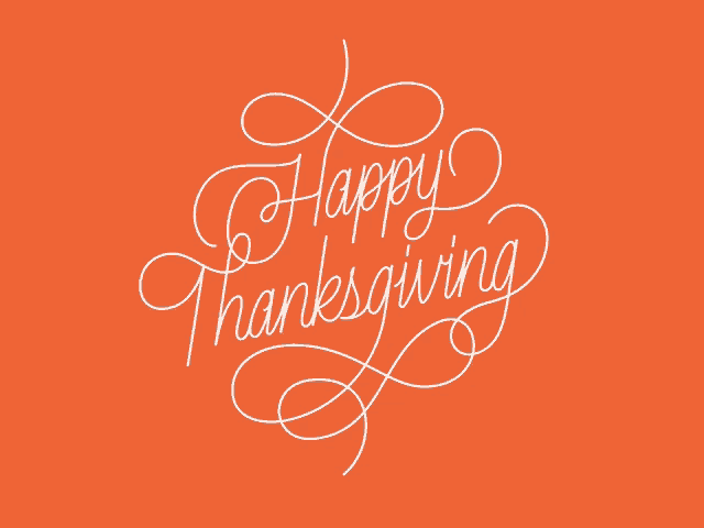 Happy Thanksgiving Orange GIF - Happy Thanksgiving Orange Cursive - Discover & Share GIFs