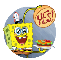 Spongebob Yes Sticker - Spongebob Yes Krabby Patty Stickers