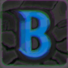 letter b glitch shaking