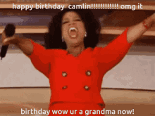 Kamlin Birthday Wow U Old Old Lady GIF - Kamlin Birthday Wow U Old Old Lady Grandma GIFs