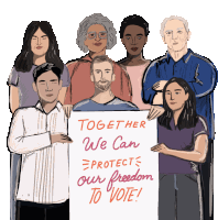 Protect Our Freedom To Vote Together We Can Protect Our Freedom To Vote Sticker - Protect Our Freedom To Vote Together We Can Protect Our Freedom To Vote Vrl Stickers