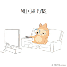 Weekend Plans Cute GIF - Weekend Plans Cute Cute Toon GIFs