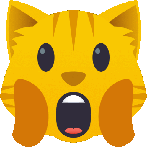 Screaming Cat Sticker - Screaming Cat Joypixels - Discover & Share GIFs