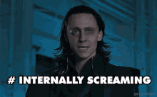 Tom Hiddleston Loki GIF - Tom Hiddleston Loki Internally Screaming GIFs