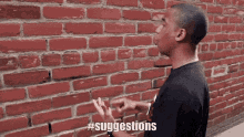 Black Guy Wall GIF - Black Guy Wall Talking To Wall GIFs