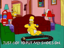 Just Got To Put My Shoes On Underwear GIF - Just Got To Put My Shoes On Underwear Getting Ready GIFs
