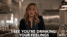 I See Youre Drinking Your Feelings Christina Applegate GIF - I See Youre Drinking Your Feelings Christina Applegate Jen Harding GIFs