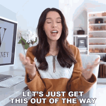 Lets Just Get This Out Of The Way Shea Whitney GIF - Lets Just Get This Out Of The Way Shea Whitney Get It Out GIFs
