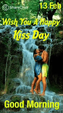 Wish You A Happy Kiss Day Good Morning GIF - Wish You A Happy Kiss Day Good Morning Couple GIFs