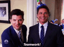 Teamwork GIF - Parks And Rec Rob Lowe Chris Traeger GIFs
