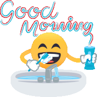 Good Morning Smiley Guy Sticker - Good Morning Smiley Guy Joypixels Stickers