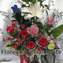 Flores Especialmente Para Ti Flowers GIF - Flores Especialmente Para Ti Flowers Roses GIFs