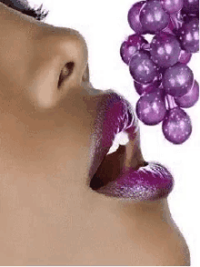 Woman Lip GIF - Woman Lip Grapes GIFs