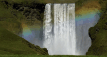 landscape nature pretty rainbow waterfall