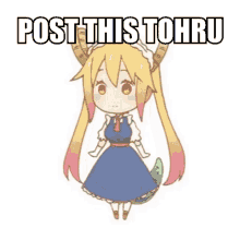Tohru Dragon Maid GIF - Tohru Dragon Maid Post This GIFs