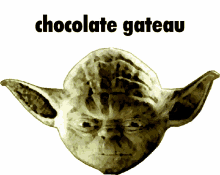 Chocolate Gateau Yoda GIF - Chocolate Gateau Yoda Star Wars GIFs
