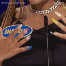 Look At My Nails Family Feud Canada GIF - Look At My Nails Family Feud Canada Funky Nails GIFs