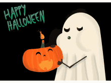 Happy Halloween Jack O Lantern GIF - Happy Halloween Jack O Lantern Ghost GIFs