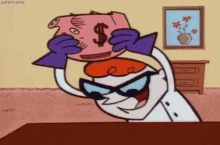 Dexter Emptying His Piggy Bank GIF - Dexter Empty Piggy Bank GIFs