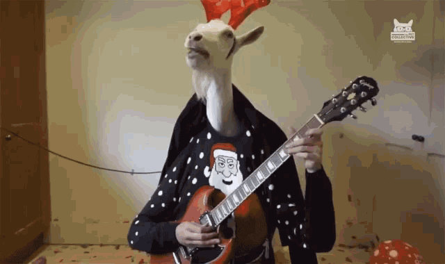 Billy Goat Playing Guitar Playing Instrument GIF - Billy Goat Playing Guitar Playing Instrument Strumming Guitar GIFs