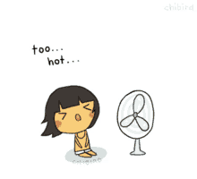 Fan Too Hot GIF - Fan Too Hot Summer GIFs