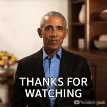 Thanks For Watching Barack Obama GIF - Thanks For Watching Barack Obama Youtube GIFs