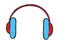 downsign headphone music playing tgif