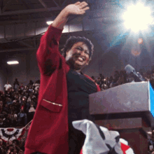 Waving Stacey Abrams GIF - Waving Stacey Abrams All In The Fight For Democracy GIFs